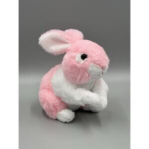 OMG Creations Bunny Rabbit Plush Pink & White 8” Stuffed Animal